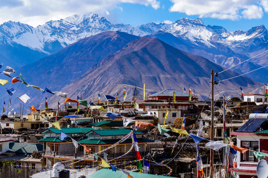 A village in the Himalayan Mountains.